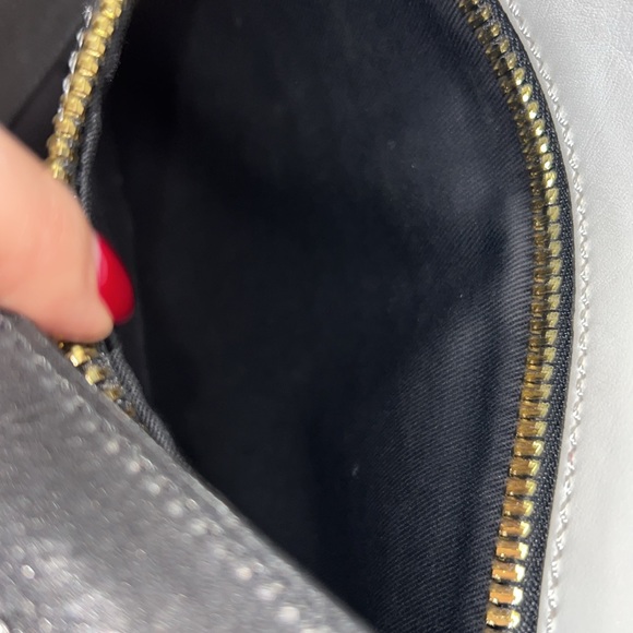 Kenneth Cole black white leather gold studded bag - Picture 4 of 6